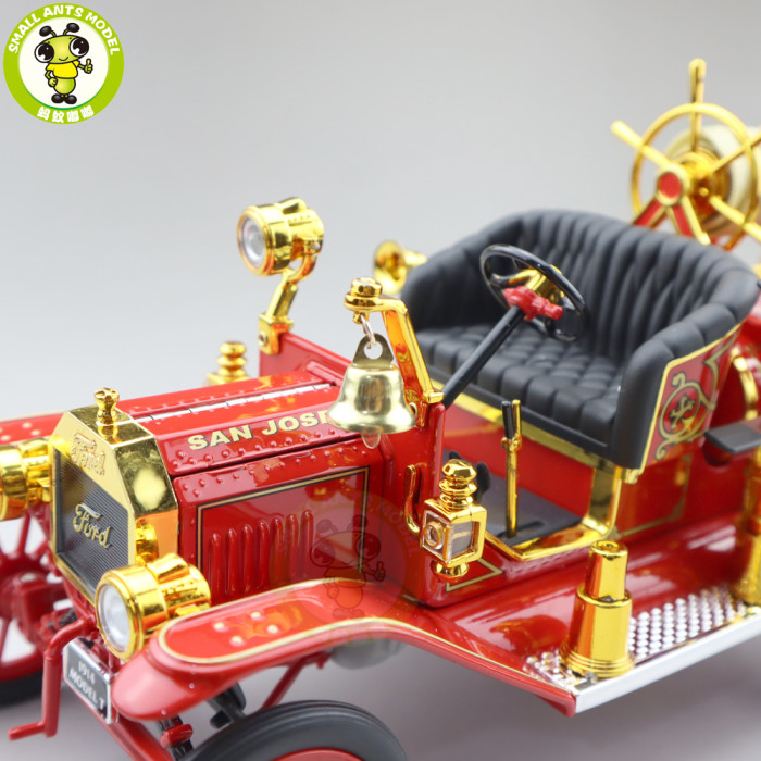 1/18 1914 FORD MODEL T Fire Truck Road Signature Diecast Model Car Toys Gifts
