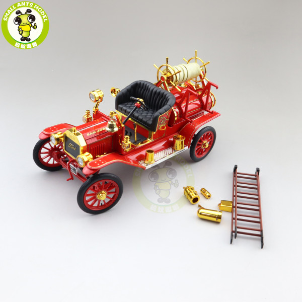 1/18 1914 FORD MODEL T Fire Truck Road Signature Diecast Model Car Toys Gifts