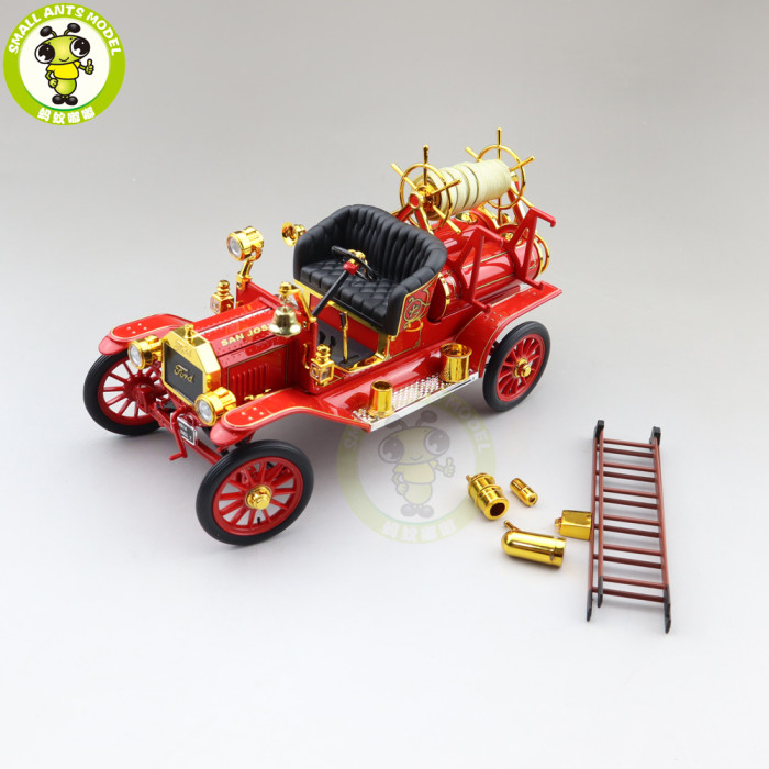 1/18 1914 FORD MODEL T Fire Truck Road Signature Diecast Model Car Toys Gifts