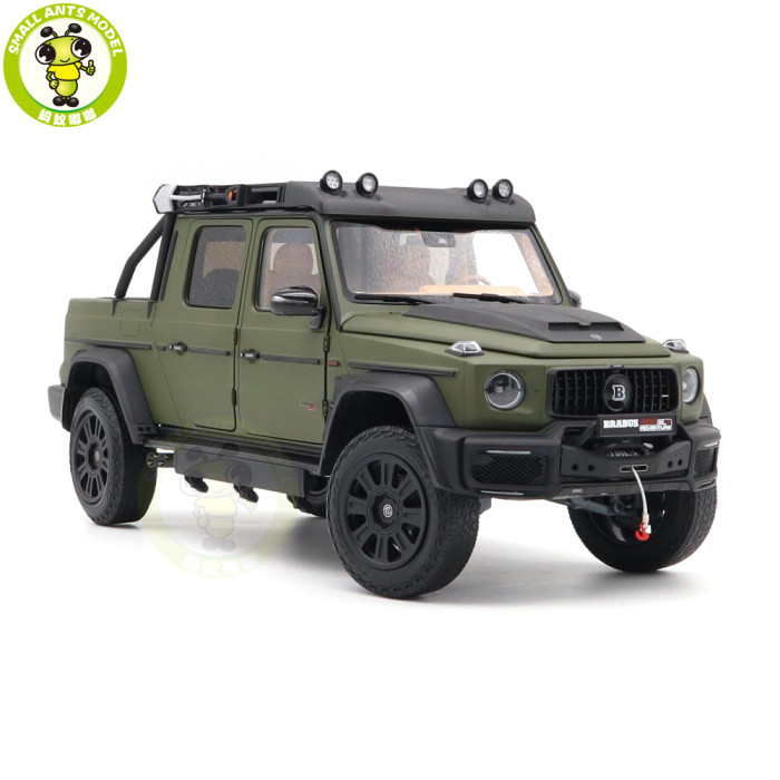 1/18 Benz Brabus G800 Adventure XLP 2020 Pickup Truck Almost Real Diecast Model Toy Cars Boys Girls Gifts