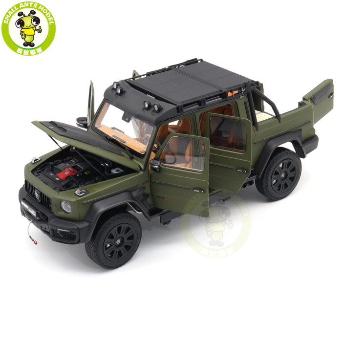 1/18 Benz Brabus G800 Adventure XLP 2020 Pickup Truck Almost Real Diecast Model Toy Cars Boys Girls Gifts