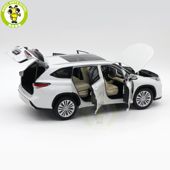 1/18 Toyota Highlander 2021 Diecast Model Toy Car Boys Girls Gifts