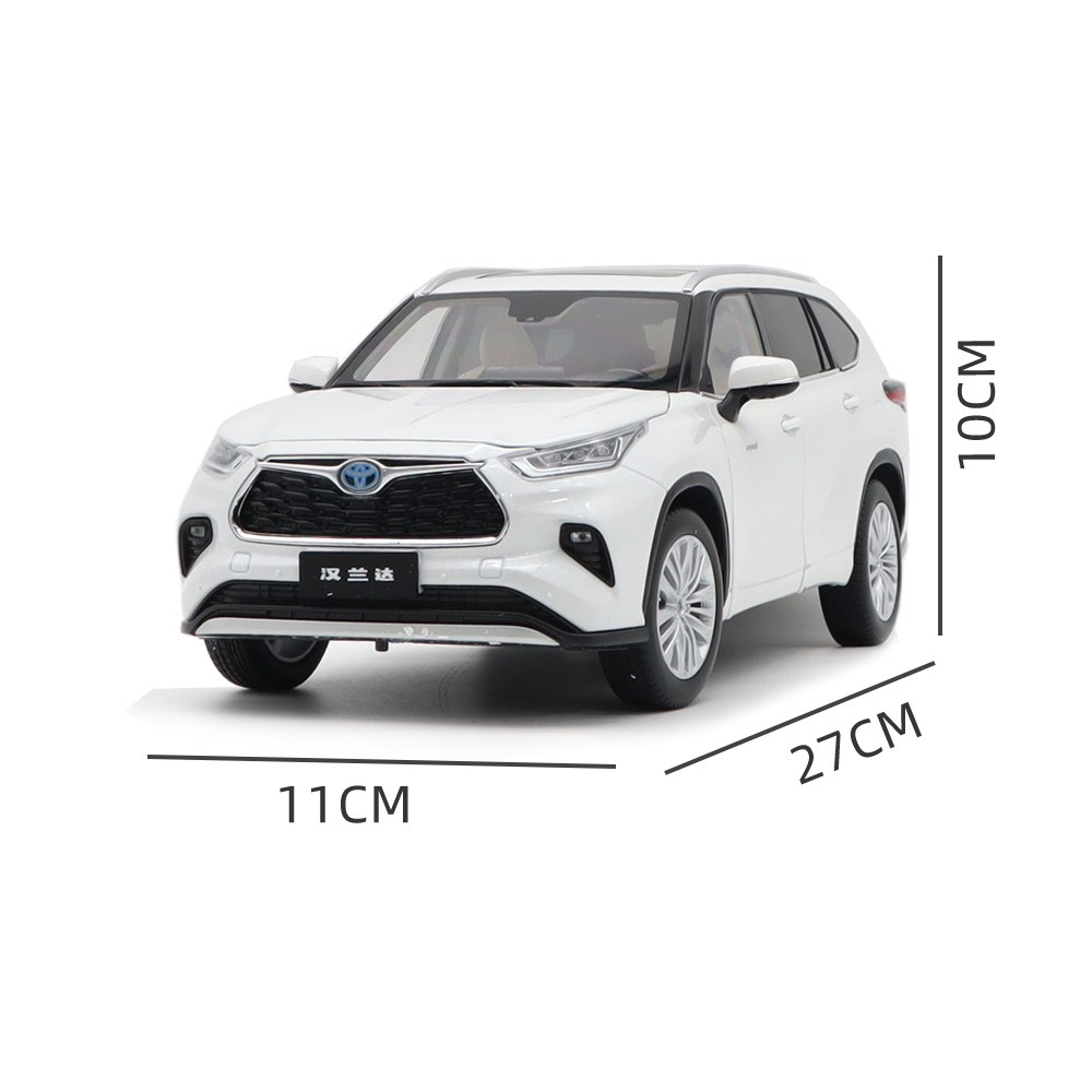 1/18 Toyota Highlander 2021 Diecast Model Toy Car Boys Girls Gifts