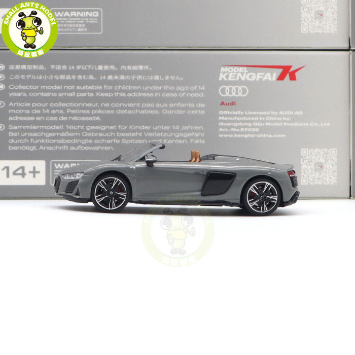 1/64 KENGFAI Audi R8 2021 Spyder And Coupe Performance Diecast Model Toys Car Boys Girls Gifts