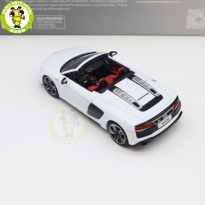 1/64 KENGFAI Audi R8 2021 Spyder And Coupe Performance Diecast Model Toys Car Boys Girls Gifts