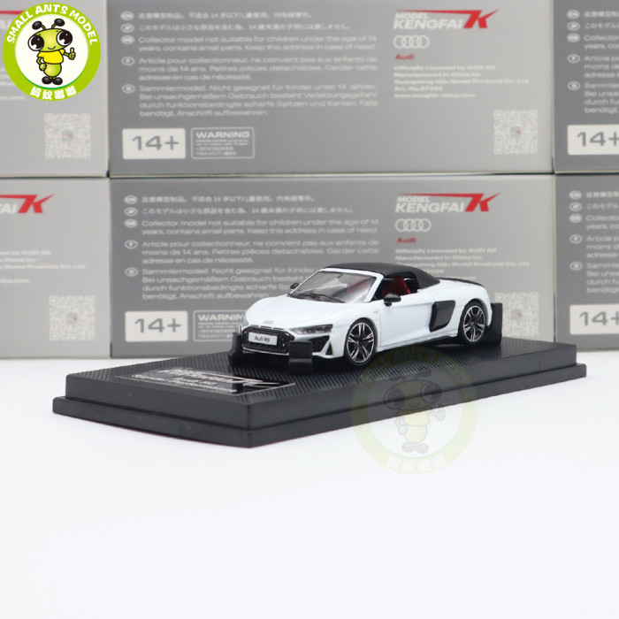 1/64 KENGFAI Audi R8 2021 Spyder And Coupe Performance Diecast Model Toys Car Boys Girls Gifts