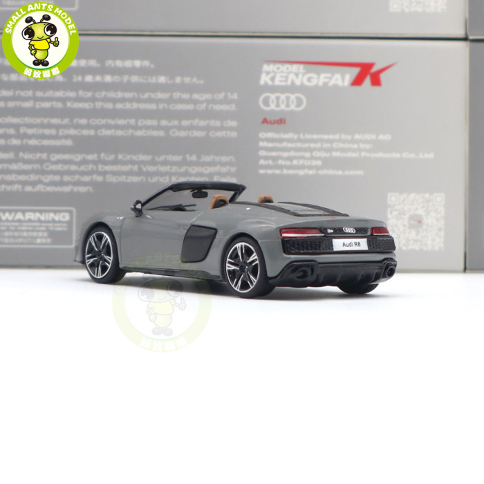 1/64 KENGFAI Audi R8 2021 Spyder And Coupe Performance Diecast Model Toys Car Boys Girls Gifts