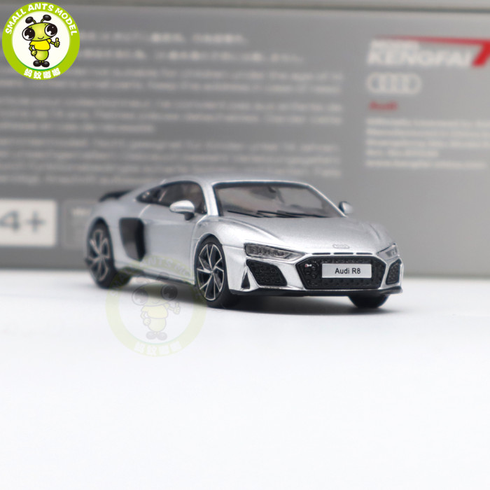 1/64 KENGFAI Audi R8 2021 Spyder And Coupe Performance Diecast Model Toys Car Boys Girls Gifts