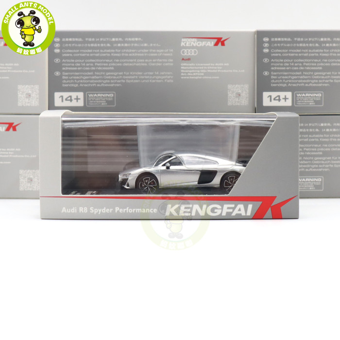 1/64 KENGFAI Audi R8 2021 Spyder And Coupe Performance Diecast Model Toys Car Boys Girls Gifts