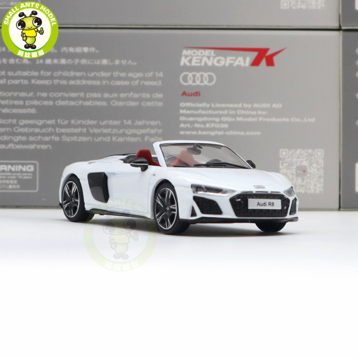 1/64 KENGFAI Audi R8 2021 Spyder And Coupe Performance Diecast Model Toys Car Boys Girls Gifts