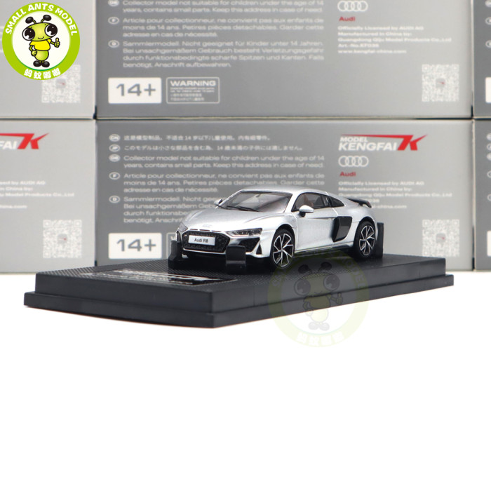 1/64 KENGFAI Audi R8 2021 Spyder And Coupe Performance Diecast Model Toys Car Boys Girls Gifts