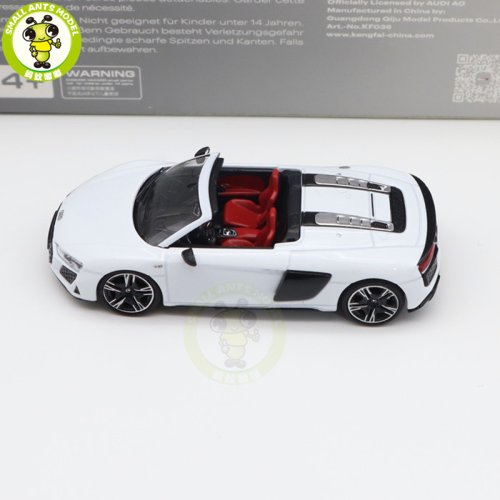 1/64 KENGFAI Audi R8 2021 Spyder And Coupe Performance Diecast Model Toys Car Boys Girls Gifts