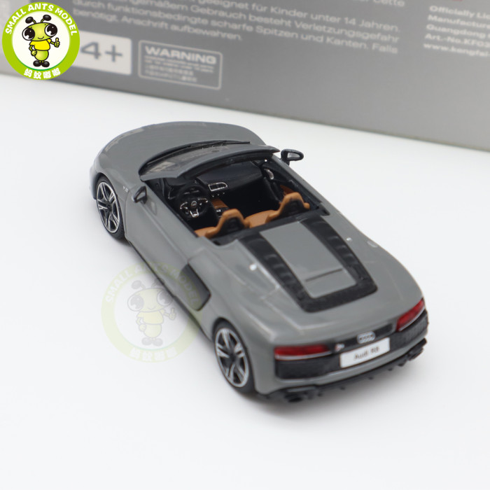 1/64 KENGFAI Audi R8 2021 Spyder And Coupe Performance Diecast Model Toys Car Boys Girls Gifts