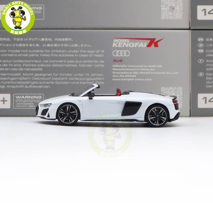 1/64 KENGFAI Audi R8 2021 Spyder And Coupe Performance Diecast Model Toys Car Boys Girls Gifts