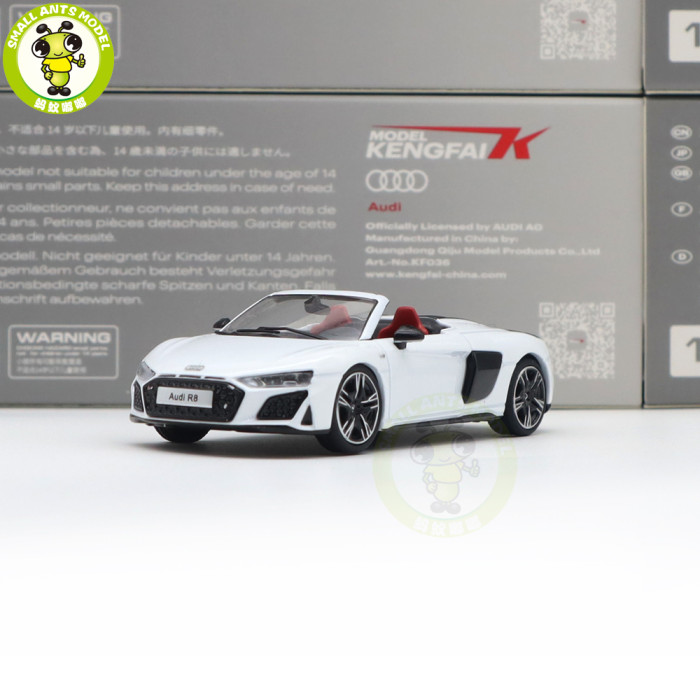 1/64 KENGFAI Audi R8 2021 Spyder And Coupe Performance Diecast Model Toys Car Boys Girls Gifts