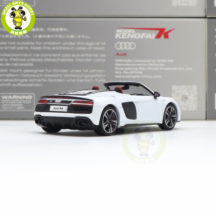 1/64 KENGFAI Audi R8 2021 Spyder And Coupe Performance Diecast Model Toys Car Boys Girls Gifts