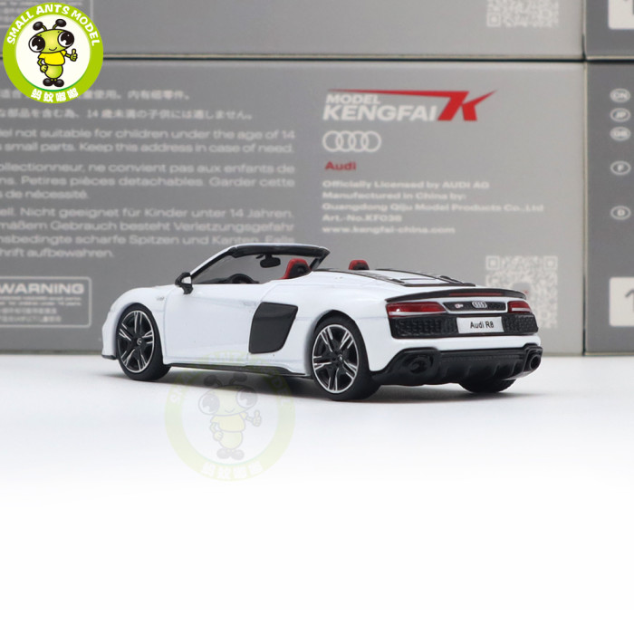 1/64 KENGFAI Audi R8 2021 Spyder And Coupe Performance Diecast Model Toys Car Boys Girls Gifts