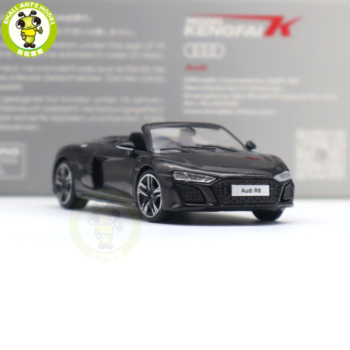 1/64 KENGFAI Audi R8 2021 Spyder And Coupe Performance Diecast Model Toys Car Boys Girls Gifts