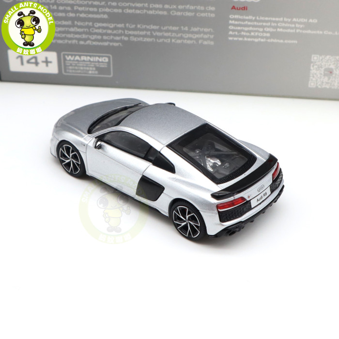 1/64 KENGFAI Audi R8 2021 Spyder And Coupe Performance Diecast Model Toys Car Boys Girls Gifts