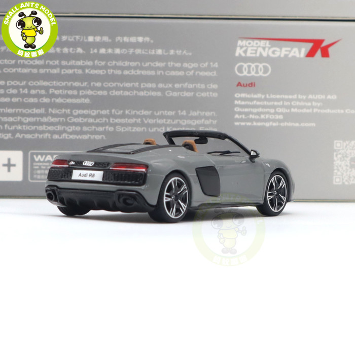 1/64 KENGFAI Audi R8 2021 Spyder And Coupe Performance Diecast Model Toys Car Boys Girls Gifts