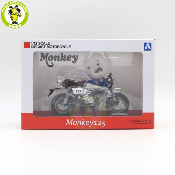 1/12 LCD AOSHIMA Honda Monkey 125 Diecast Model Motorcycle Car Toys Gifts