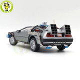 1/18 Hot Wheels Back To Future Time Machine With Mr.Fusion Diecast Model Toy Car Gifts
