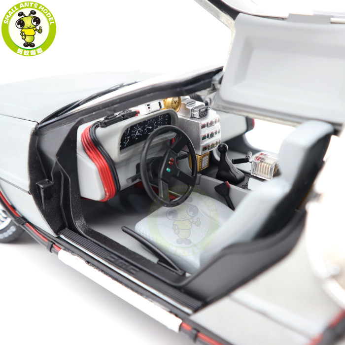 1/18 Hot Wheels Back To Future Time Machine With Mr.Fusion Diecast Model Toy Car Gifts