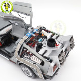 1/18 Hot Wheels Back To Future Time Machine With Mr.Fusion Diecast Model Toy Car Gifts