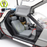 1/18 Hot Wheels Back To Future Time Machine With Mr.Fusion Diecast Model Toy Car Gifts