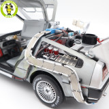 1/18 Hot Wheels Back To Future Time Machine With Mr.Fusion Diecast Model Toy Car Gifts