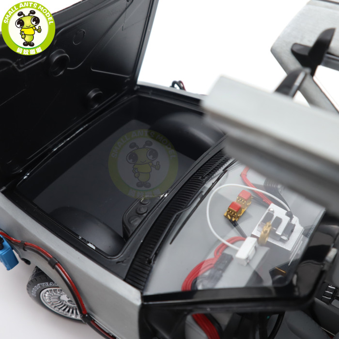 1/18 Hot Wheels Back To Future Time Machine With Mr.Fusion Diecast Model Toy Car Gifts