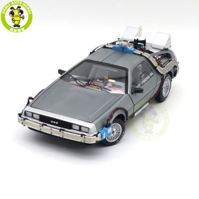 1/18 Hot Wheels Back To Future Time Machine With Mr.Fusion Diecast Model Toy Car Gifts