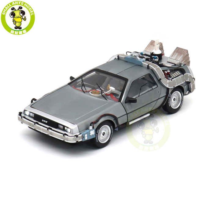 1/18 Hot Wheels Back To The Future Time Machine Ultimate Edition With Lights Sounds Diecast Model Toy Car Gifts