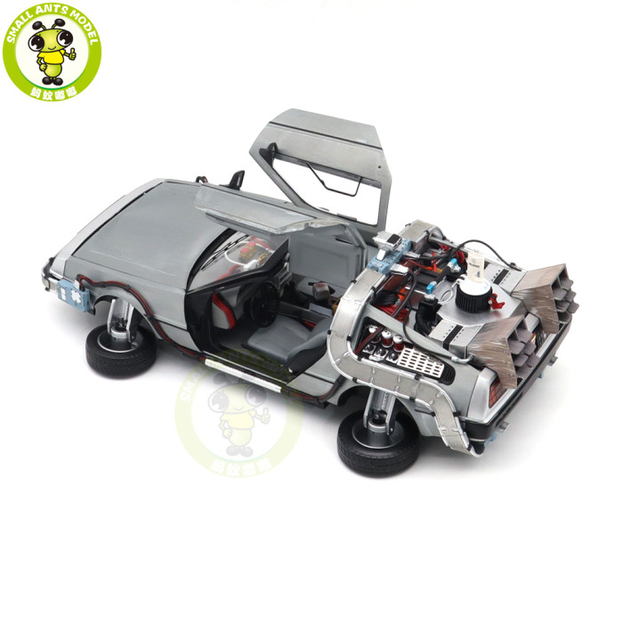 1/18 Hot Wheels Back To The Future Time Machine Ultimate Edition With Lights Sounds Diecast Model Toy Car Gifts