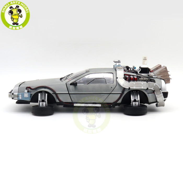 1/18 Hot Wheels Back To The Future Time Machine Ultimate Edition With Lights Sounds Diecast Model Toy Car Gifts
