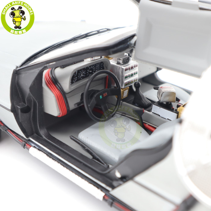 1/18 Hot Wheels Back To The Future Time Machine Ultimate Edition With Lights Sounds Diecast Model Toy Car Gifts