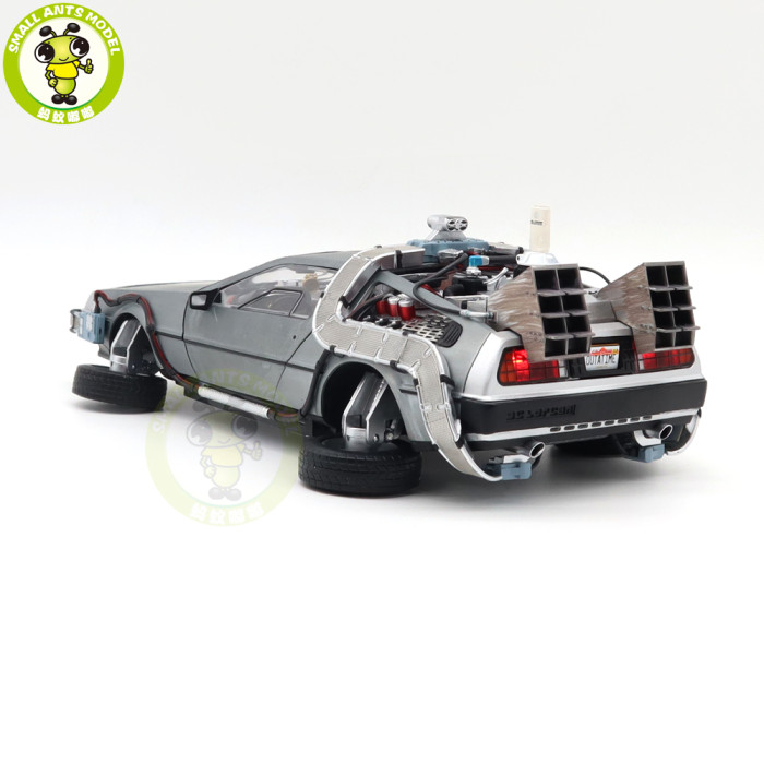 1/18 Hot Wheels Back To The Future Time Machine Ultimate Edition With Lights Sounds Diecast Model Toy Car Gifts