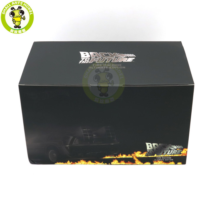 1/18 Hot Wheels Back To The Future Time Machine Ultimate Edition With Lights Sounds Diecast Model Toy Car Gifts