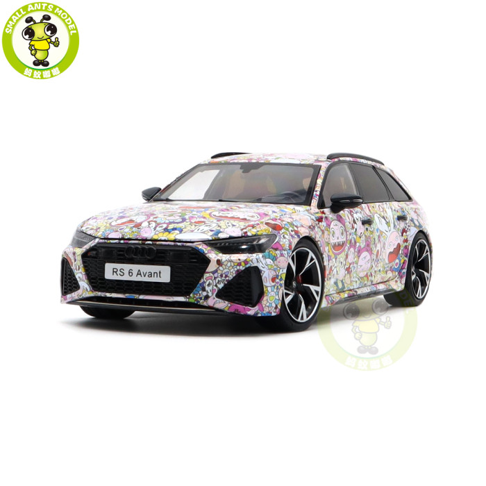 1/18 Audi RS 6 RS6 C8 Avant F14 Jolly Rogers And KaiKai KiKi Dazzling Circus KILO WORKS Diecast Model Toy Cars Boys Girls Gifts