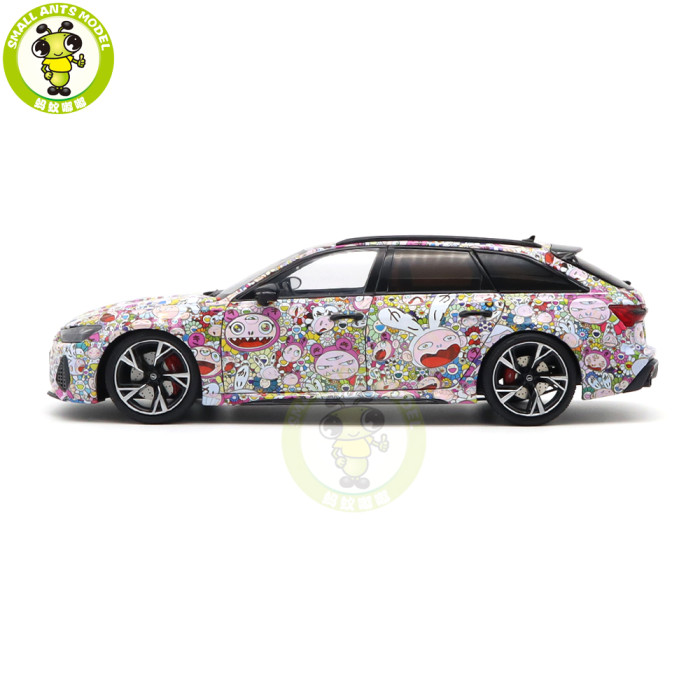 1/18 Audi RS 6 RS6 C8 Avant F14 Jolly Rogers And KaiKai KiKi Dazzling Circus KILO WORKS Diecast Model Toy Cars Boys Girls Gifts