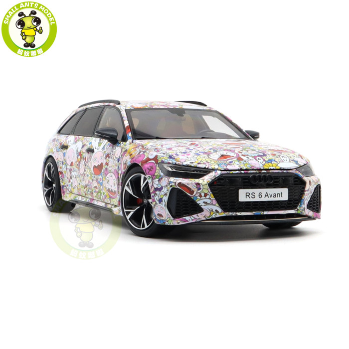 1/18 Audi RS 6 RS6 C8 Avant F14 Jolly Rogers And KaiKai KiKi Dazzling Circus KILO WORKS Diecast Model Toy Cars Boys Girls Gifts