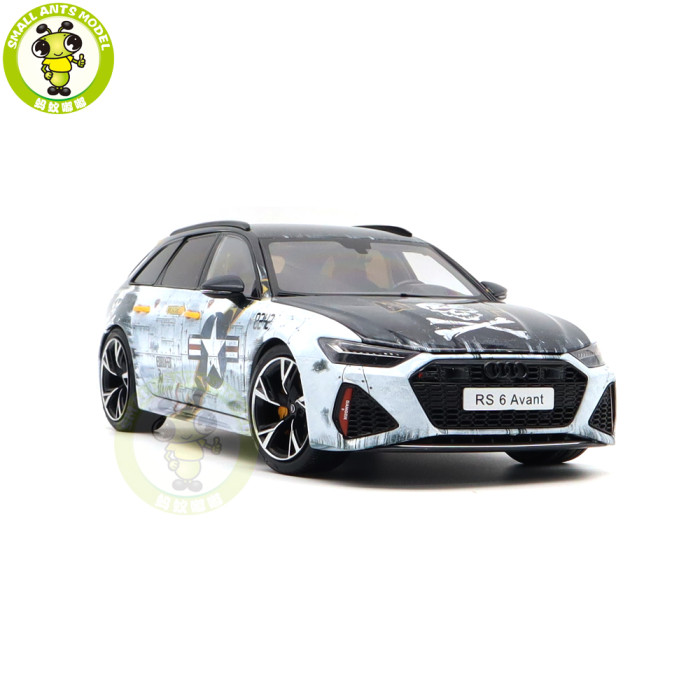 1/18 Audi RS 6 RS6 C8 Avant F14 Jolly Rogers And KaiKai KiKi Dazzling Circus KILO WORKS Diecast Model Toy Cars Boys Girls Gifts