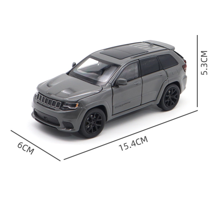 1/32 JKM Jeep Grand Cherokee Trackhawk Diecast Model Car Toys Kids Sound Gifts