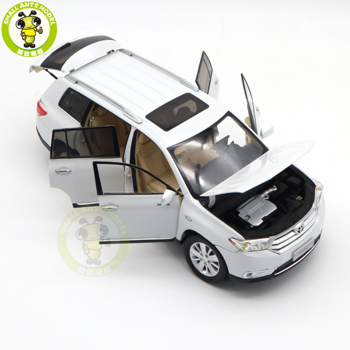 1/18 Toyota Highlander 2012 Diecast Model Toys Suv Car Boys Girls Gifts