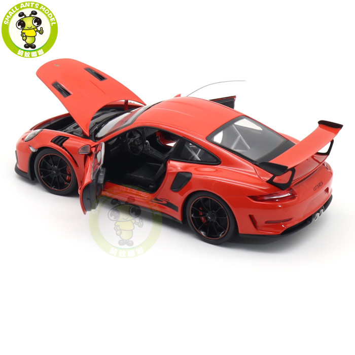 1/18 Porsche 911 GT3 RS Racing Car Welly GTAutos Diecast Model Toys Car Boys Girls Gifts