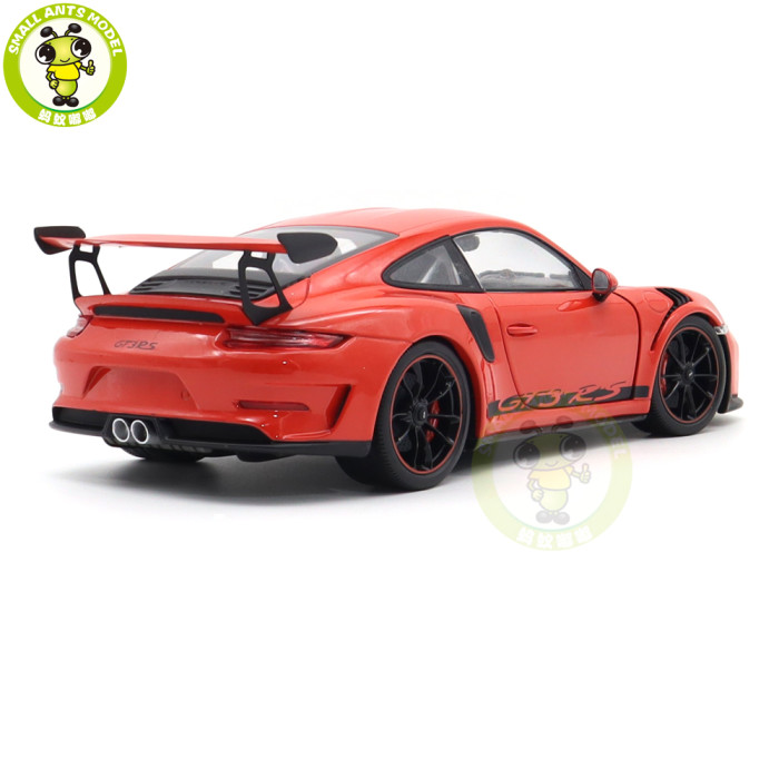 1/18 Porsche 911 GT3 RS Racing Car Welly GTAutos Diecast Model Toys Car Boys Girls Gifts