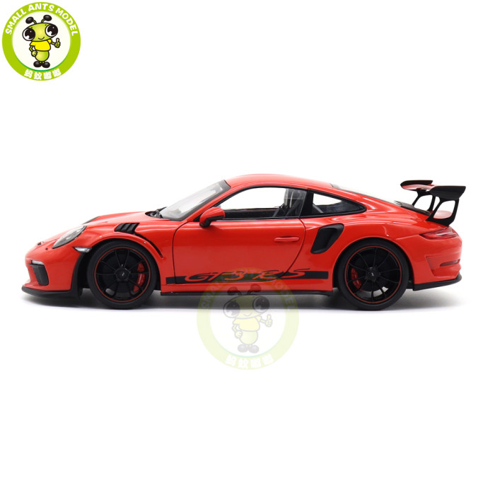 1/18 Porsche 911 GT3 RS Racing Car Welly GTAutos Diecast Model Toys Car Boys Girls Gifts