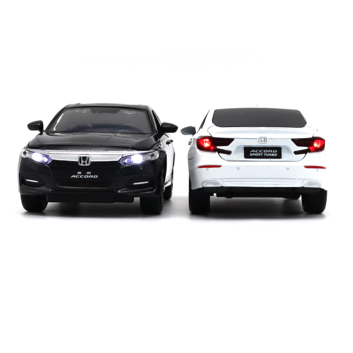 1/32 JKM Honda Accord 10th Sedan Diecast Model Car Toys For Kids Sound Lighting Pull Back Boys Girls Gifts