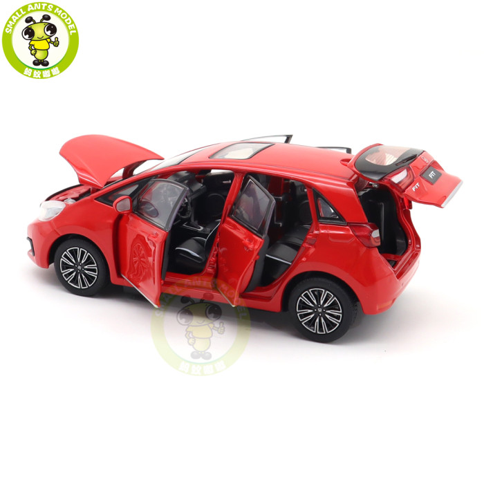 1/32 JKM HONDA FIT Diecast Model Car Toys Kids Boys Gilrs Gifts Sound Lighting