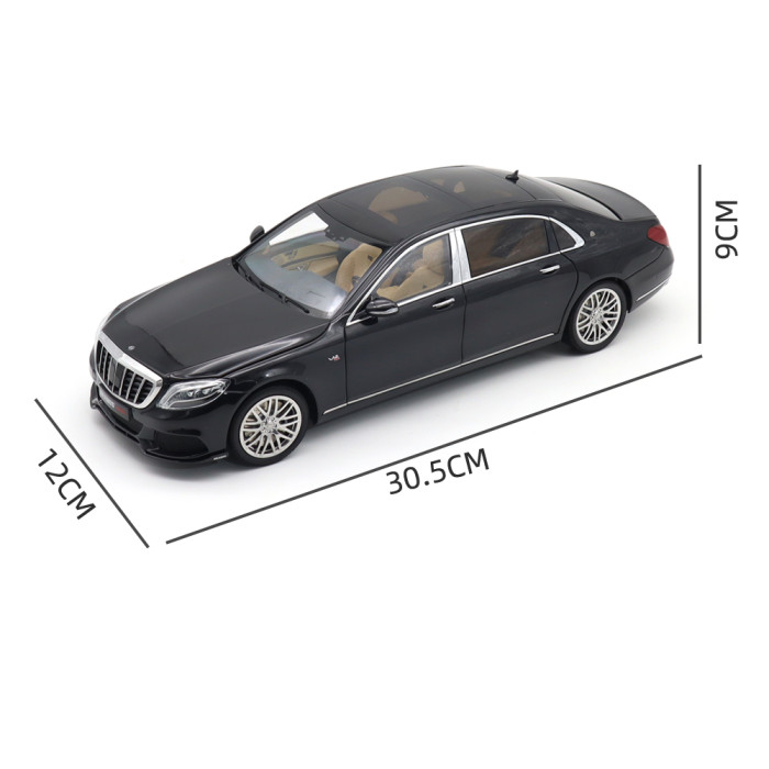 1/18 Brabus 900 Benz Maybach S CLASS Almost Real 860102 Obsidian Black Diecast Model Car Gifts For Friends Father
